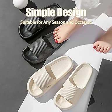 rosyclo Cloud Slippers for Women and Men, Pillow House Slippers Shower Shoes Indoor Slides Bathroom Sandals, Ultimate Comfort, Lightweight, Thick Sole, Non-Slip, Easy to Clean - Image 5