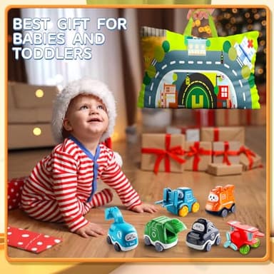 Big Cartoon Truck Car Toys for 1 Year Old Boy with Playmat/Storage Bag|Baby and Toddler Toys 12-18 Months & Age 1-2|1st Birthday for Baby Toys 1 Year Old - Image 5