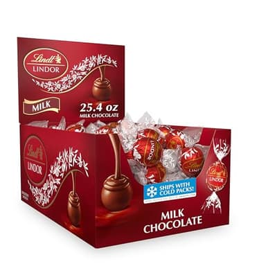 Lindt LINDOR Milk Chocolate Candy Truffles, Halloween Candy, 25.4 oz., 60 Count - Image 1