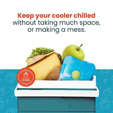 Healthy Packers Cool Pack, Slim Ice Pack for Lunch Box - Quick Freeze and Long-Lasting - Freezer Cold Packs for Cooler Bag and Lunch Boxes - Original Long-Lasting Formula - (8 Pack) - Image 6