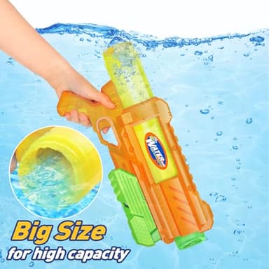 Super Water Gun for Kids Adults: 2 Pack - 1200CC Water Toy Gun Super Water Squirt Blaster Soaker Long Range High Capacity Swimming Pool Beach Outdoor Summer Fun Party Games, Gifts for Boys and Girls - Image 5