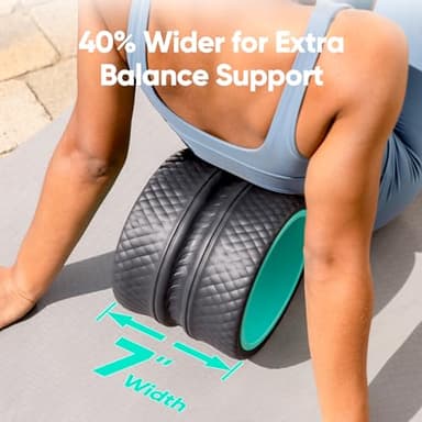 FitBeast Back Roller - Deep Tissue Massage Wheel, Yoga Wheel & Back Stretcher for Pain Relief (12'') - Image 5
