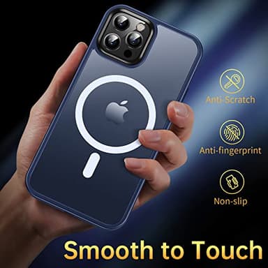 CASEQUUE Magnetic iPhone 12/12 Pro Case, Military Grade Drop Tested, MagSafe Compatible, Shockproof, Translucent Hard Back Soft Slim Protective Case, Blue - Image 3