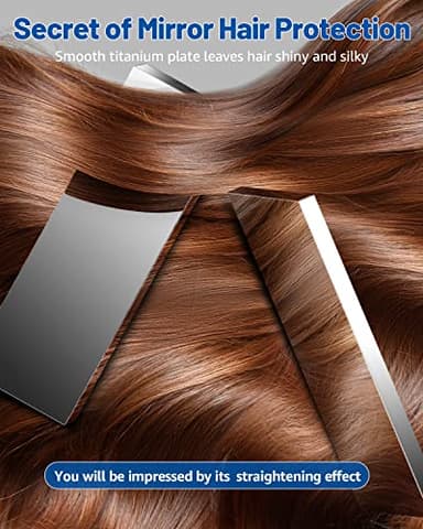 Nano Titanium 1.7" Wide Flat Iron for All Hair - Straightener with 5 Temps and Dual Voltage - Image 8