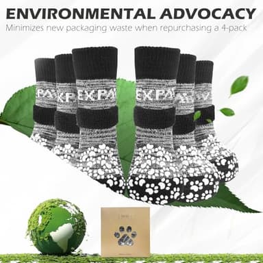 EXPAWLORER 6Pcs Anti-Slip Dog Socks to Prevent Licking Paws,Dog Shoes for Hot/Cold Pavement,Best Paw Protector Traction Control on Hardwood Floor,Dog Booties for Puppy Small Medium Large Senior Dogs - Image 5