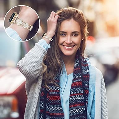 38/40/41/42 mm(Series 10) cool woman chain metal smartwatch strap compatible with Apple Watch Band Series 10/9/8/7/6/SE/5/4 adjustable replacement watch bracelet for Iwatch gold Watch Band - Image 7