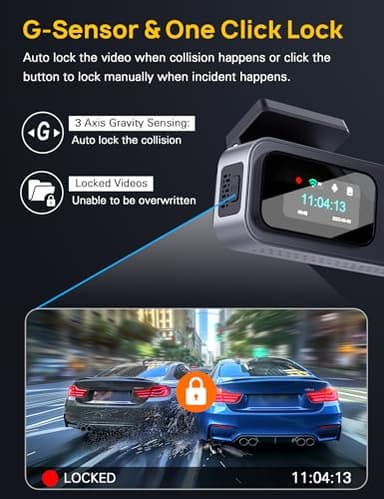 Anyski 3 Channel 4K Dash Cam Front and Rear Inside, Built-in 5G WiFi, 4K+1080P+1080P Dash Camera for Cars with 64GB Card, Dashcam with Loop Recording, G-Sensor, 24H Parking Monitor, Silver - Image 5