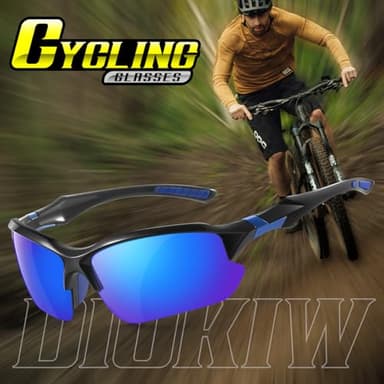 DioKiw 4PACK Sports Polarized Sunglasses for Men Cycling Running Fishing UV400 Protection Sun Glasses Lightweight Half Frame Goggles - Image 4