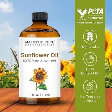 Majestic Pure Sunflower Essential Oil with Glass Dropper - Huge 4 Fl Oz - 100% Pure and Natural Black Pepper Oil - Premium Grade Essential Oils for Diffuser, Aromatherapy, Soap and Candle Making - Image 4