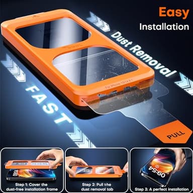 TOCOL for iPhone 14 Screen Protector 9H Hardness Military Grade Shatterproof HD Tempered Glass Full Coverage Easy Installation Case Friendly 2 Pack - Image 2