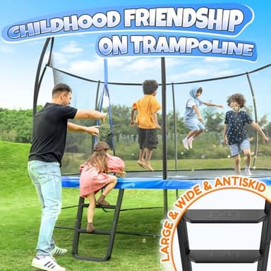 BCAN Trampoline 14FT Recreational Trampoline with Enclosure for Kids Adults, ASTM Approved,Blue - Image 7