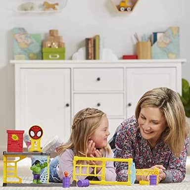 Spidey and His Amazing Friends Hulk’s Smash Yard Preschool Toy, Hulk Playset with Toppling Tower and Smash Wall, Kids Ages 3 and Up (Amazon Exclusive) - Image 5