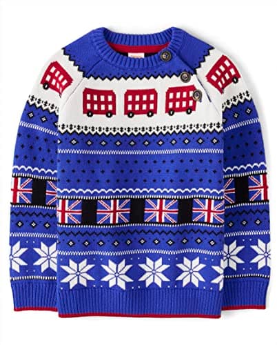 Gymboree,and Toddler Long Sleeve Sweaters,London Bus,12 - Image 1