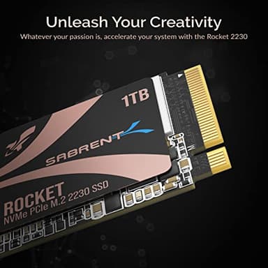 SABRENT Rocket 2230 1TB NVMe SSD – PCIe Gen4 M.2 2230 Internal SSD for Steam Deck, Surface Pro, Ultrabook, HTPC – DRAM-Less with HMB, Up to 5GB/s [SB-2130-1TB] - Image 3