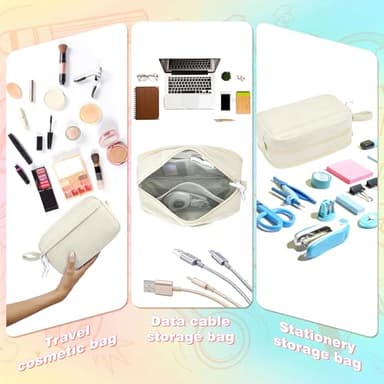 JAESITETER Big Capacity Pencil case,Soft Corduroy Pencil Bag with 3 Compartment,Pencil Pouch School Supplies Cute Pencil Box Pencil Bag for Teen Girls Boys College - Image 9