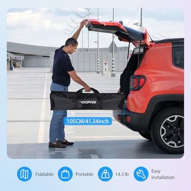 180 Inch Outdoor Projector Screen with Stand: VOOPVOR Portable Projection Screen and Stand, Indoor Rear Front Movie Screen 16:9 4K HD, with Carry Bag, Height Adjustable for Home Theater RVs Camping - Image 8
