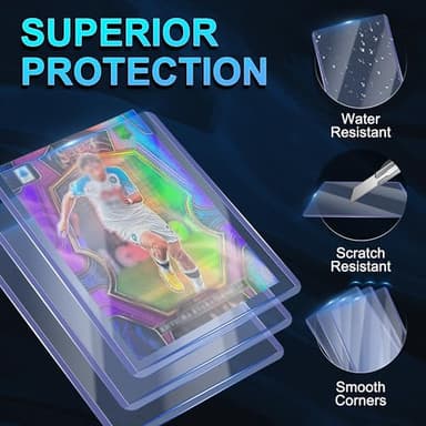 400 Card Sleeves Top Loaders for Cards,3"X4" Baseball Card Protectors,Premium Toploaders for Cards,Hard Plastic Card Holder for Trading Sports Football Game Cards (200 Hard Sleeves+200 Penny Sleeves) - Image 5