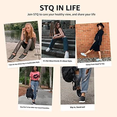 STQ Women's Fashion Sneakers Casual Slip On Shoes Comfort Nursing Shoes for Ladies White 9 - Image 9