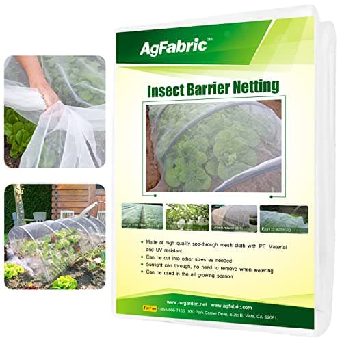 Agfabric Garden Netting 6.5'x15' Insect Pest Barrier Bird Netting for Garden Protection,Row Cover Mesh Netting for Vegetables Fruit Trees and Plants,White - Image 1