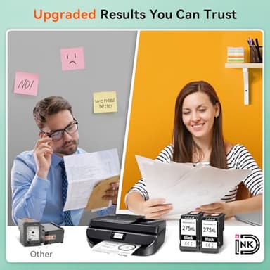 InkID Printer Ink PG-275XL Compatible for Canon PG-275 Black Ink Cartridge 275 XL Work for Canon Pixma TR4720 TS3720 TS3522 TS3520 TS3722 TS3500 TR4722 TR4723 TR4700 Printer (2 Pack) - Image 5