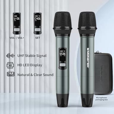 Monster Adventurer Max Bluetooth Speaker with Two Wireless Microphones, IPX7 Waterproof Outdoor Speaker with 100W Powerful Stereo Sound, Portable for Home, Party, Camping, Gold - Image 2