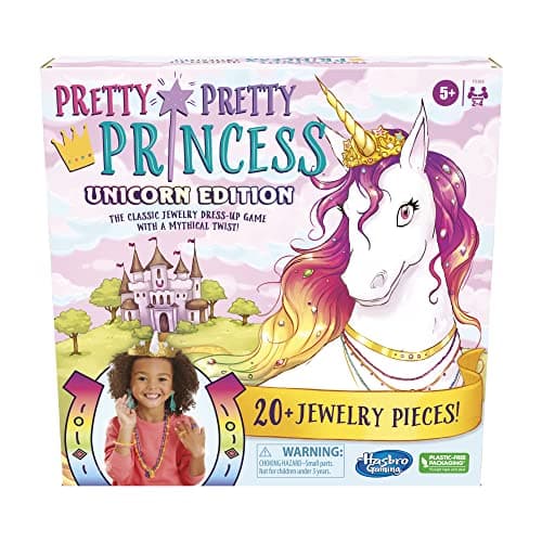 Hasbro Gaming Pretty Princess Unicorn Edition Board Game, Includes 20 Pieces (Amazon Exclusive) - Image 1