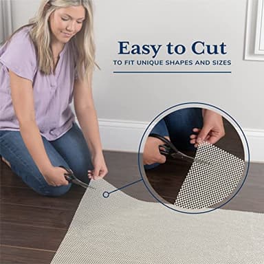 Veken 10x14 Ft Rug Pad Gripper for Hardwood Floors, Non Slip Rug Pads for Area Rugs, Thick Rug Grippers for Tile Floors, Under Carpet Anti Skid Mat, Keep Your Rugs Safe and in Place - Image 3