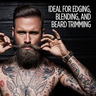CHI Tech Cordless Mini Trimmer & Clipper, Hair Trimmer for Edging, Blending & Beard Trimming, Stainless Steel Blades, Includes 4 Guard Attachments - Image 3