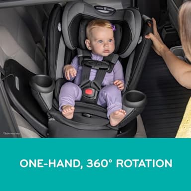 Evenflo Revolve360 Extend Convertible Car Seat with 360 Degree Rotation, Extended Rear-Facing, Forward-Facing, Booster Mode, and Secure Latch Install, Rowe Pink - Image 2