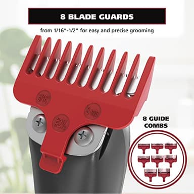 Wahl Edge Pro Bump Free Corded Beard Trimmer for Men Touch Up Trimmer & Grooming Detailer Kit – Perfect for Edging Beards, Mustaches, Hair, & Stubble, – Model 9686-300 - Image 5