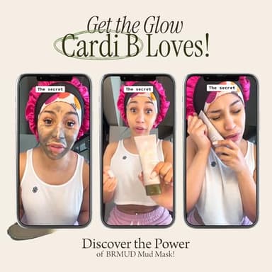 BRMUD Relief Mud Mask | Cardi B Mud Mask - Body Mud Hydrating & Moisturizing Deep Pore Cleanser Face & Body Mask w/ 91.8% Nature-Derived Ingredients - K Beauty Body Mud (3.72 fl oz) - Image 2