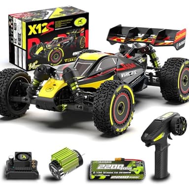 LAFPACY RLAARLO 1/12 Brushless RC Cars for Adults, Max 50 MPH Fast RC Buggy, All Terrain High Speed Remote Control Car Hobby Off-Road RC Truck 4x4 Monster Trucks - Image 1