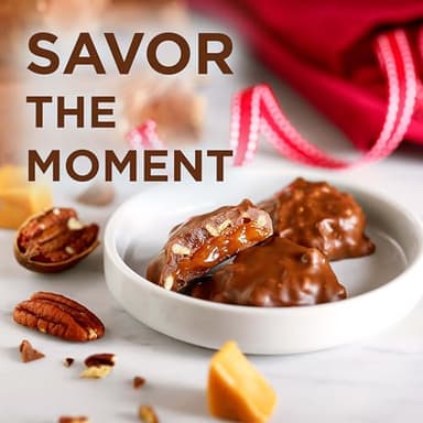 Russell Stover Pecan Delight Gusset Bag 16.10 Ounce Russel Stover Milk Chocolate Covered Candy Pack, Crunchy Pecans and Buttery Caramel Covered In Sweet Milk Chocolate Candy, Individually Wrapped - Image 6