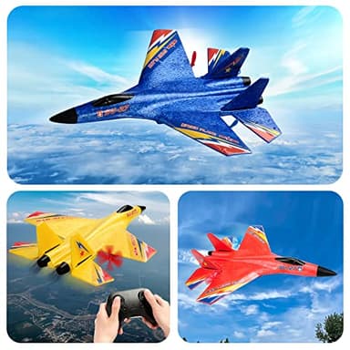 RoofWorld RC Plane Remote Control Glider Airplanes 2.4 GHZ 2 Channels, Easy to Fly RC Fighter, Remote Control Aircraft with Automatic Balance Gyro for Adult Kids Beginner - Image 6