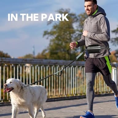 Yicostar Hands Free Dog Leash with Pouch, Retractable Bungee with Double Padded Handles, Dog Leashes with Bungee for Medium & Large Puppy - Image 7