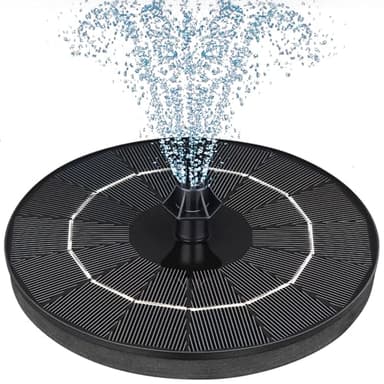 Mademax Upgraded Solar Fountain with 4 Easy Install Nozzle and Fixer, Solar Powered Fountain Pump for Bird Bath, Garden, Pond, Pool, Fish Tank, Outdoor - Image 1