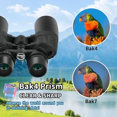 10-30x50 Zoom Binoculars for Adults High Power, Low Light Night Vision, BAK4 Prism with FMC Lens, Waterpoof, HD Professional Binoculars for Bird Watching, Hunting, Outdoor, Hiking - Image 7