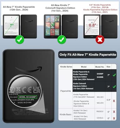 MoKo Case for All-New 7" Kindle Paperwhite (12th Generation-2024) and Kindle Colorsoft Signature Edition 2024, Ultra Thin Clear Flexible Transparent TPU Skin Bumper Back Cover Shell, Clear - Image 2