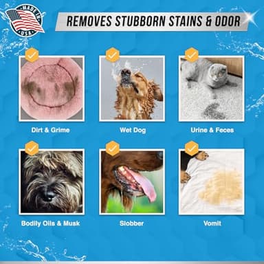 Pet Laundry Detergent Odor Remover - ACTIVE Enzyme Based Powder Detergent for Dogs Beds, Cat Pee, HE Washer Friendly Natural Enzymatic Deodorizer, Urine, Smell, Dog Drool, Stain Eliminator - 64 Loads - Image 5