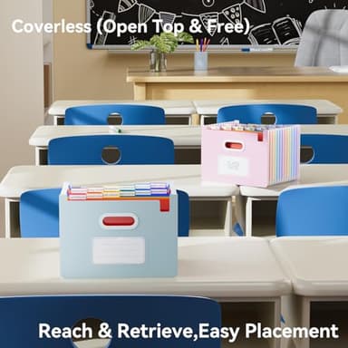 ThinkTex Accordion File Organizer, 12 - Pocket Expanding File Folders Upright & Open Top,for Paper Receipts, Bills&Taxes Organizer, Letter/A4 Size for School, Office, Home with tab-Pinkish Purple - Image 4