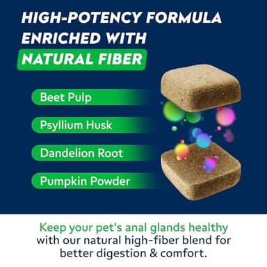 STRELLALAB Anal Gland Support Chews - Scoot Treatment - Digestive Enzymes, Prebiotics & Fiber Supplement for Dogs Digestion & Gut Health. Proprietary Blend of Beet, Psyllium, Dandelion & Pumpkin 120Ct - Image 7