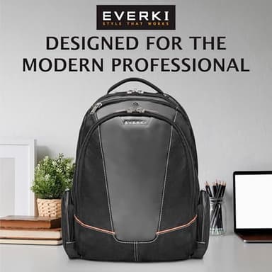 EVERKI Flight Business - Spacious Business Backpack for 16-inch Laptops, Large Compartments, Travel Laptop Backpack, Extra Large Bookbags for Men, Capacity of 28.5-L (EKP119), Black - Image 6