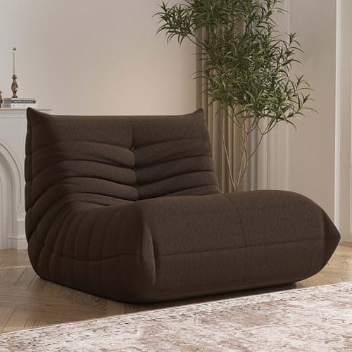 Bean Bag Chair, Memory Foam Bean Bag Sofa Large Bean Bag Chair for Adults, Bean Bag Chairs for Teens with High Density Comfortable Foam, Bean Bag for Living Room, Bedroom (Coffee) - Image 1