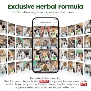 Potaroma 4 Catnip Silvervine Ball Toys, Extra Cat Energy Ball, Edible Cats Lick Kitten Chew, Teeth Cleaning Dental Wall Treats, Concentrated Flavor for All Breeds - Image 5