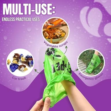 Pet N Pet 1080 Counts Green Poop Bags for Dogs, 41% Plant Based & 59% PE Extra Thick Dog Poop Bags Rolls, 9" x 13", Lavender Scented Pet Waste Bag - Image 5