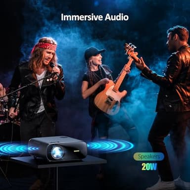 NexiGo PJ40 (Gen 3) Projector with WiFi and Bluetooth, D65 Calibrated, Native 1080P, 4K Supported, Projector for Outdoor Movies, 20W Speakers, Home Theater, Compatible w/TV Stick, iOS, Android - Image 5