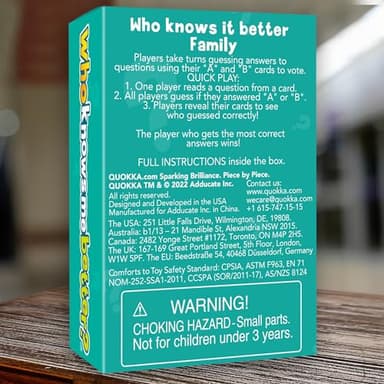 QUOKKA Who Knows Better? - Original - Family Card Trivia Game | Fun Learning & Educational Questions for Families | Suitable for Boys & Girls - Image 7