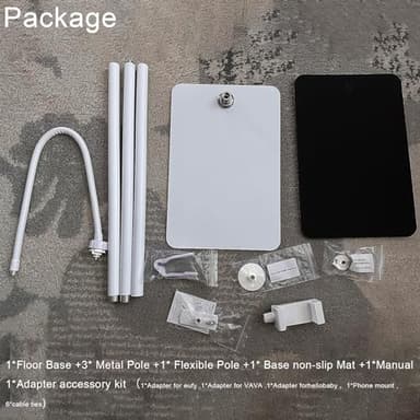 iTODOS Baby Monitor Floor Stand Holder Mount compatible with Infant Optics DXR-8 Pro,Nanit Pro & Flex Stand,VTech VM819/VM901,HelloBaby,Momcozy,eufy,Motorola,Owlet, Keep Baby Away from Touching - Image 9