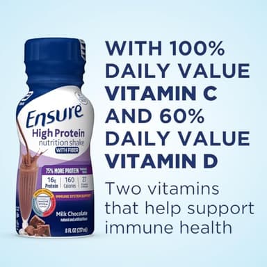 Ensure High Protein Milk Chocolate Nutrition Shake With Fiber | 24 Pack - Image 3