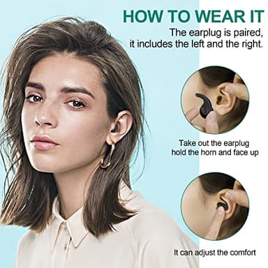 Swimming Ear Plugs for Adults,3 Pairs Waterproof Reusable Silicone Swim Earplugs for Swimming Surfing Snorkeling Showering and Water Pool,Beach,Ocean (Adults & Teens 14+) - Image 4